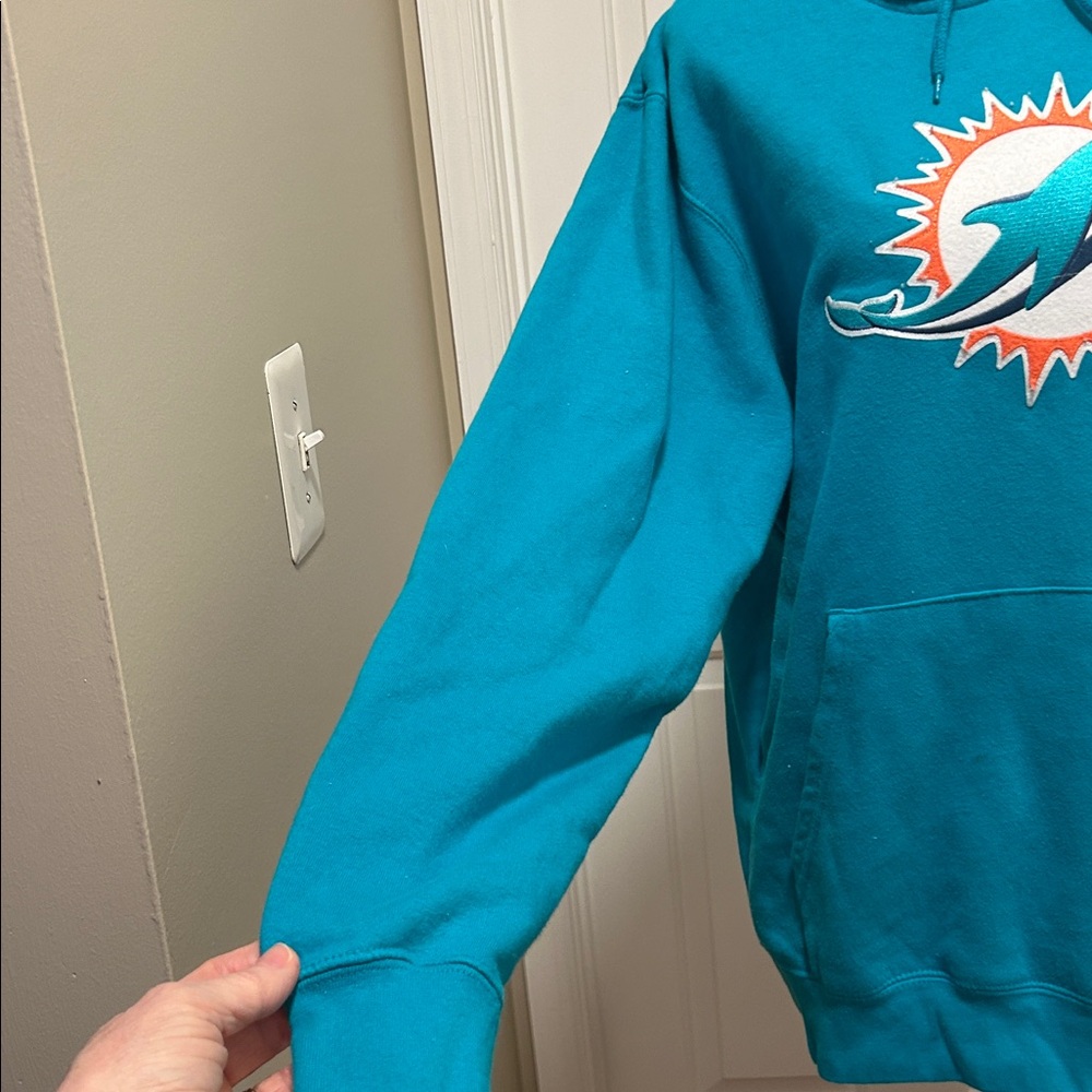 NFL Team Apparel Teal Miami Dolphins Hoodie - Picture 4 of 6